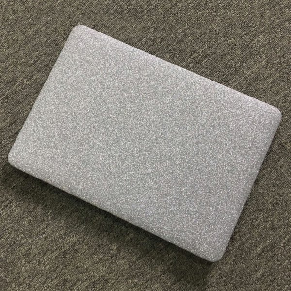Macbook Air 13 (A1932. A2179) Skal Glitter Silver
