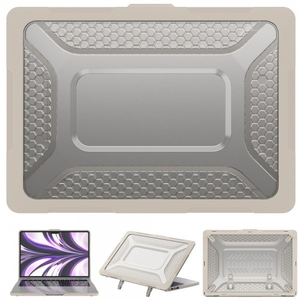 MacBook Air 13 M2 (A2681) Skal Armor Stativfunktion Beige