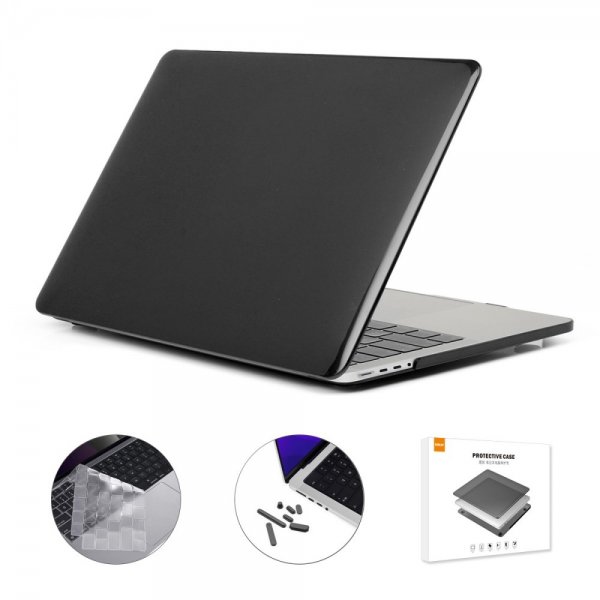 MacBook Pro 14 (A2442) Skal med Tangentbordsskydd Transparent Svart