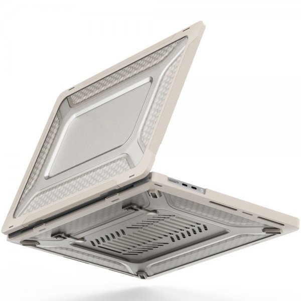 MacBook Pro 16 (A2485) Cover Armor Stativfunksjon Beige
