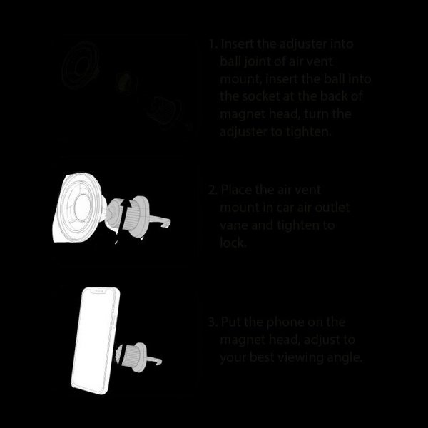 MagSafe Bilhållare Luftventilfäste