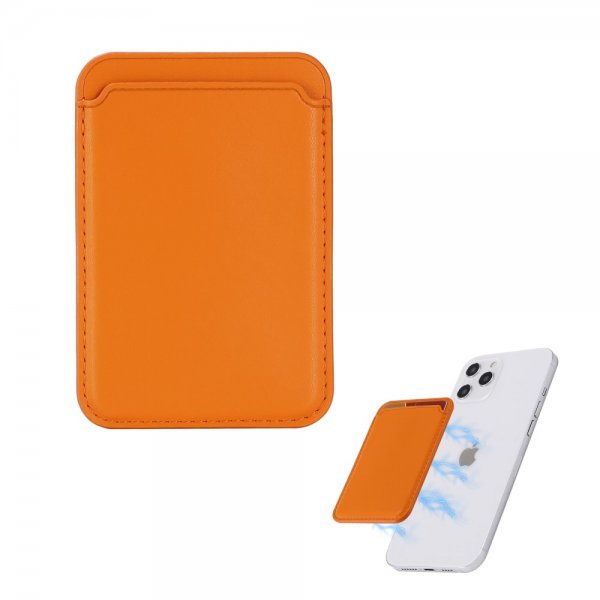 MagSafe Korthållare Lädertextur Orange