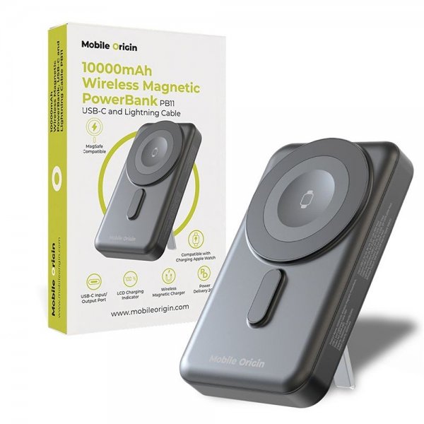 MagSafe-powerbank med inbyggda kablar 10 000 mAh 20W