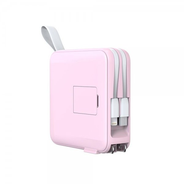 MagSafe-powerbank/Reseladdare Inbyggda kablar/Apple Watch-laddning Rosa