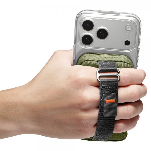 MagSafe Väska Portable Organizer Pouch Snap Zip MagFit Olive Green