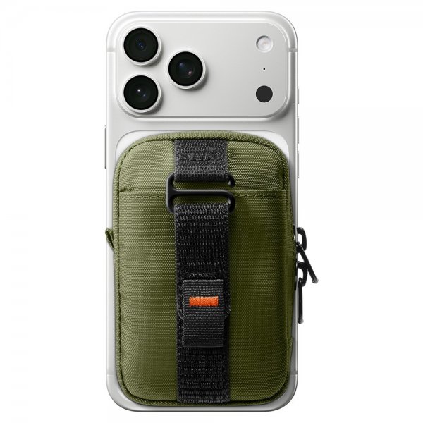 MagSafe Väska Portable Organizer Pouch Snap Zip MagFit Olive Green