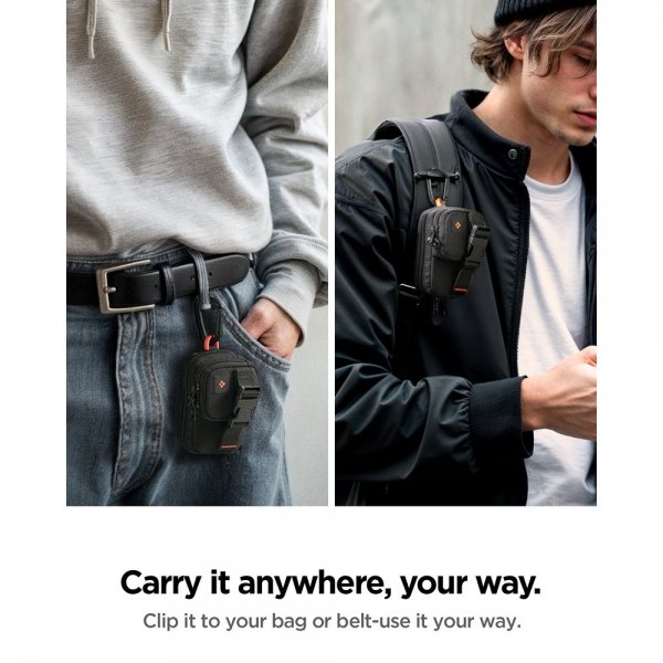 MagSafe Väska Portable Organizer Pouch Snap Zip MagFit Svart