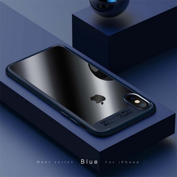 Mant Series Skal till Apple iPhone X/Xs TPU Hårdplast Blå