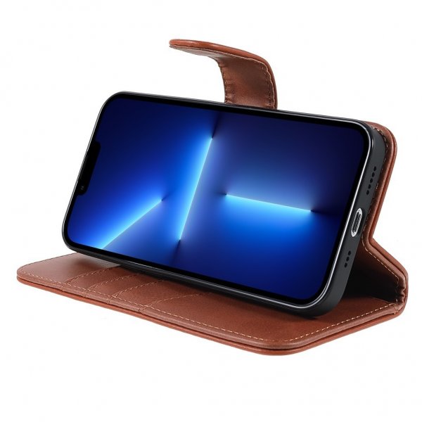 iPhone 14 Pro Fodral Essential Leather Maple Brown