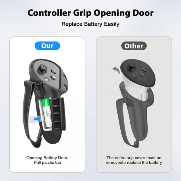 Meta Quest 3 Kontroll Silikonskydd Blå