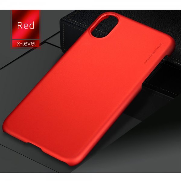 Metallic till Apple iPhone X/Xs Skal Hårdplast Röd