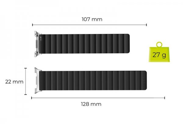 Samsung Galaxy Watch 8 40/44mm/Classic 46mm Armband Easy Strap Svart