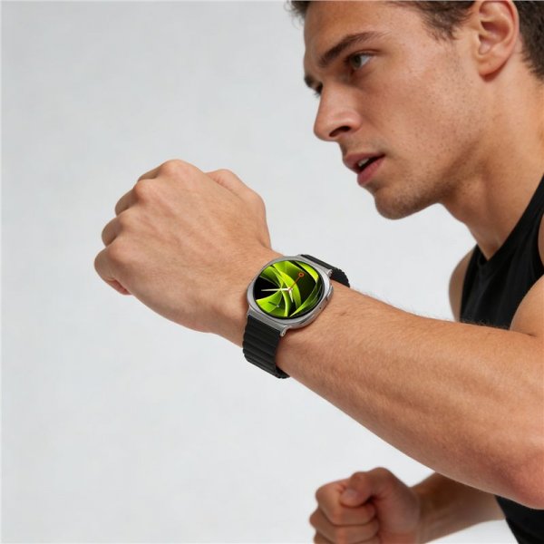 Samsung Galaxy Watch 8 40/44mm/Classic 46mm Armband Easy Strap Svart