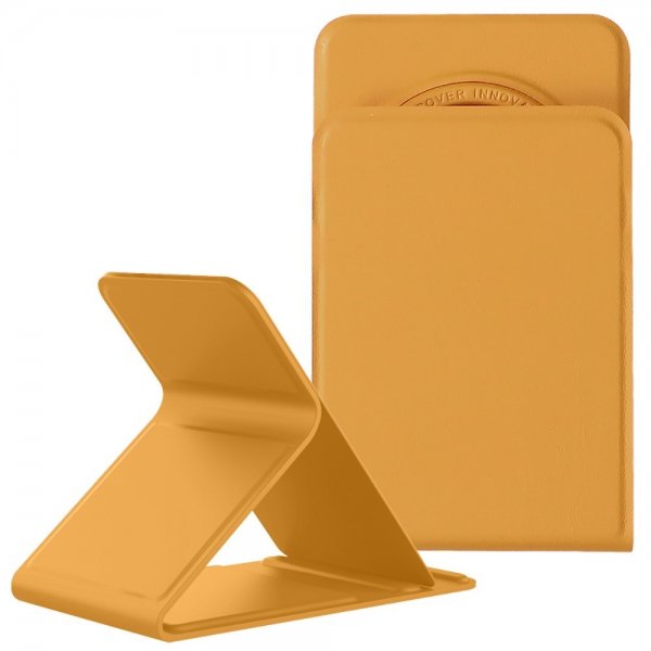 Mobilhållare MagSafe Plain Leather Orange