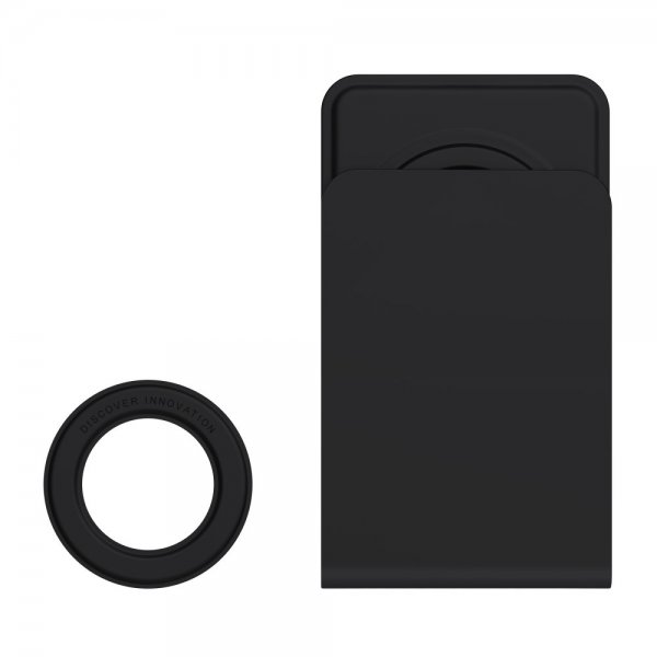 Mobilhållare MagSafe Skin Touch + Magnetic Ring Svart