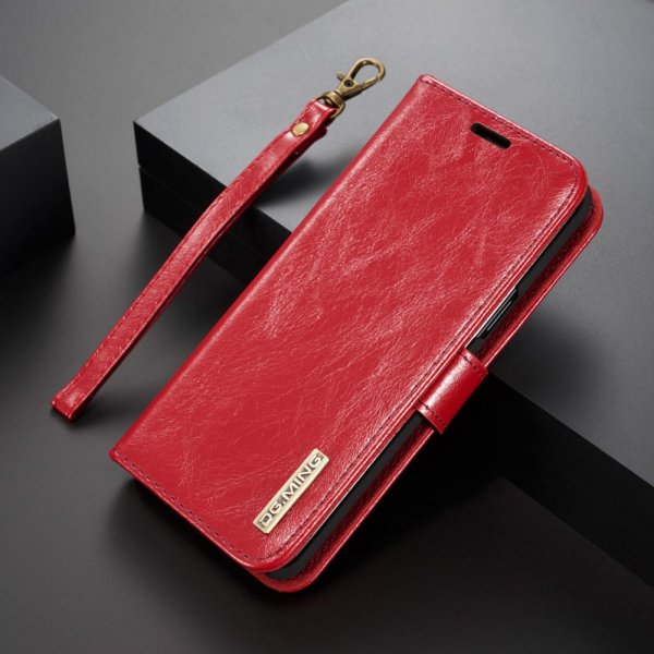 Mobilplånbok till Samsung Galaxy S9 Löstagbart Skal Röd