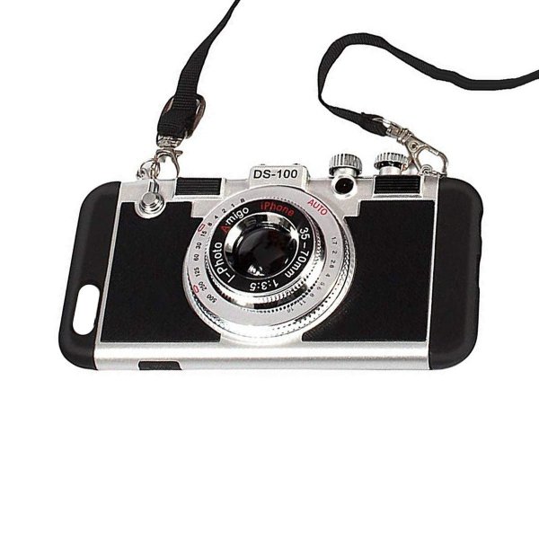 iPhone 7 Plus/iPhone 8 Plus Skal Silikon Kameramotiv Svart