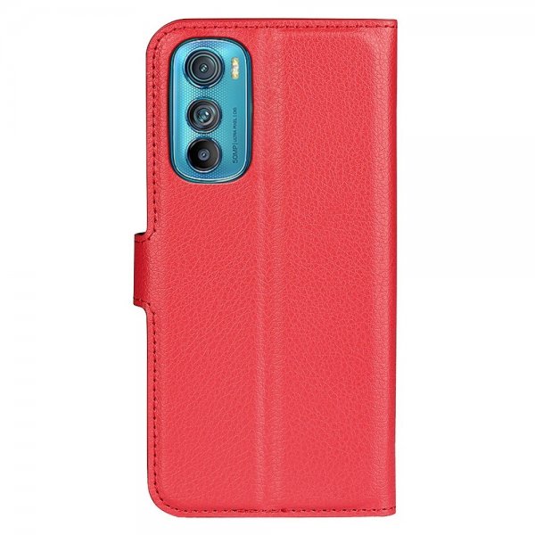 Motorola Edge 30 Fodral Litchi Röd
