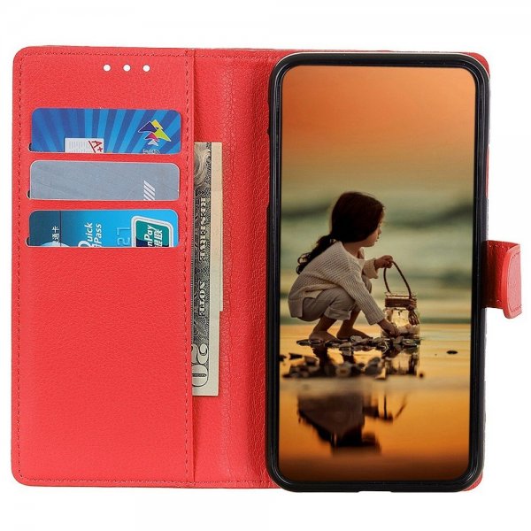 Motorola Edge 30 Fodral Litchi Röd