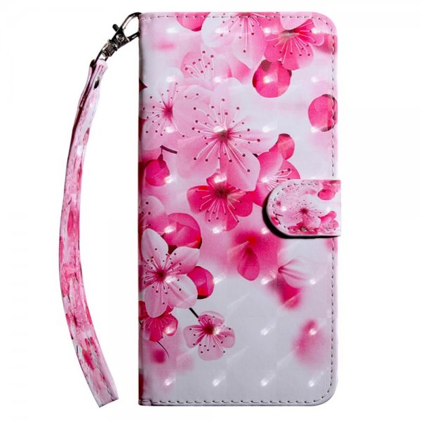 Motorola Moto e22i Fodral Motiv Röda Blommor