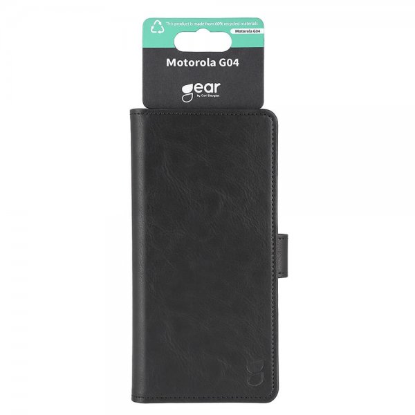 Motorola Moto G04 Fodral 3 Kortfack Svart