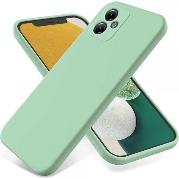 Motorola Moto G14 Skal med Strap Silikon Grön