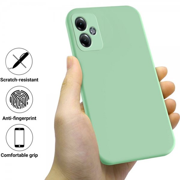 Motorola Moto G14 Skal med Strap Silikon Grön
