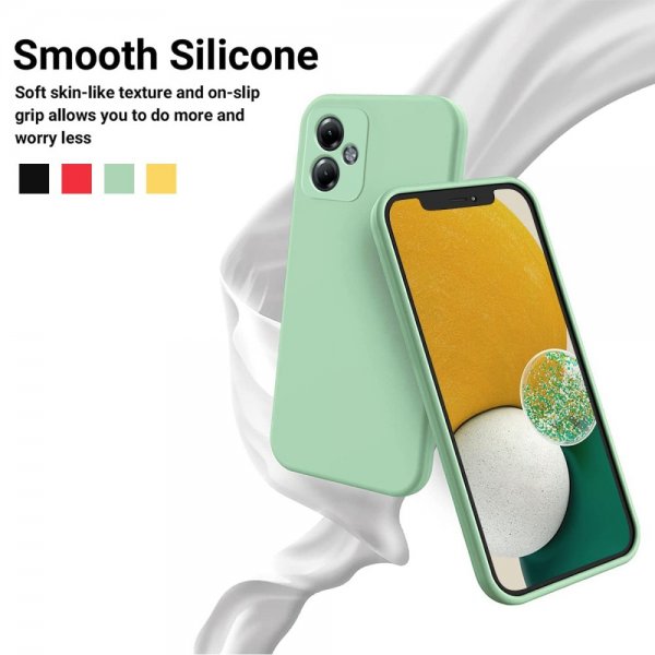 Motorola Moto G14 Skal med Strap Silikon Grön