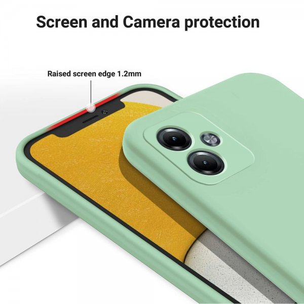 Motorola Moto G14 Skal med Strap Silikon Grön