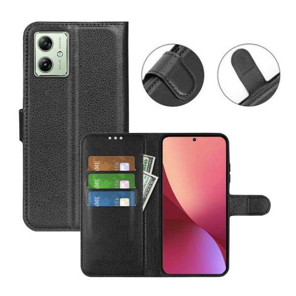 Motorola Moto G54 Fodral med Stativ Svart