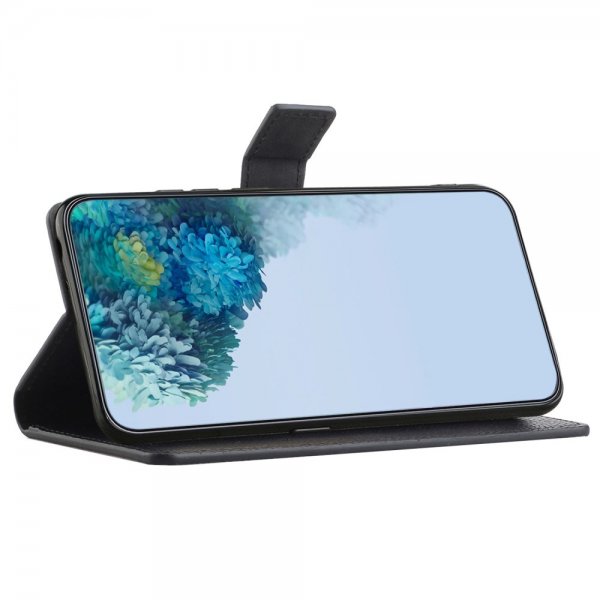 Motorola Moto G54 Fodral Litchi Svart