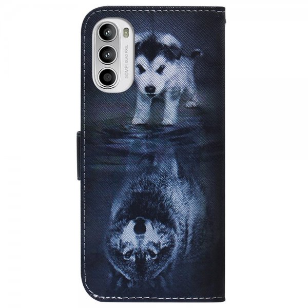 Motorola Moto G62 5G Fodral Motiv Hund och Varg