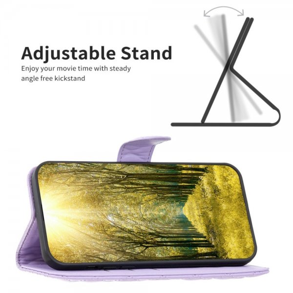 Motorola Moto G62 5G Fodral Rombmönster Lila