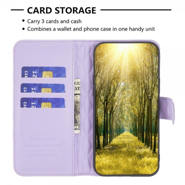 Motorola Moto G62 5G Fodral Rombmönster Lila