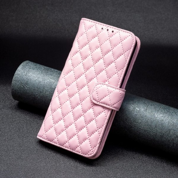 Motorola Moto G62 5G Fodral Rombmönster Rosa