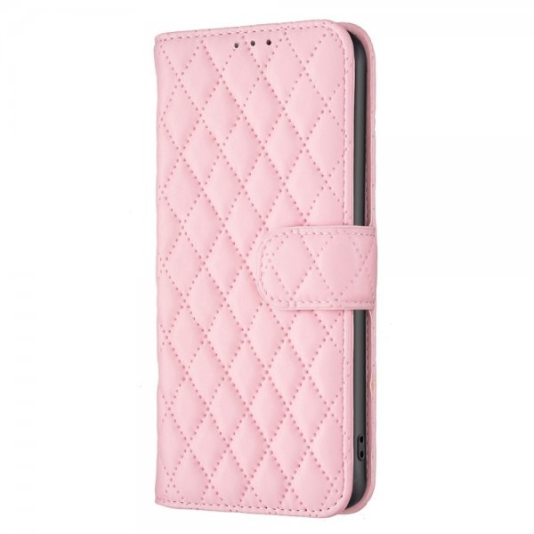Motorola Moto G62 5G Fodral Rombmönster Rosa