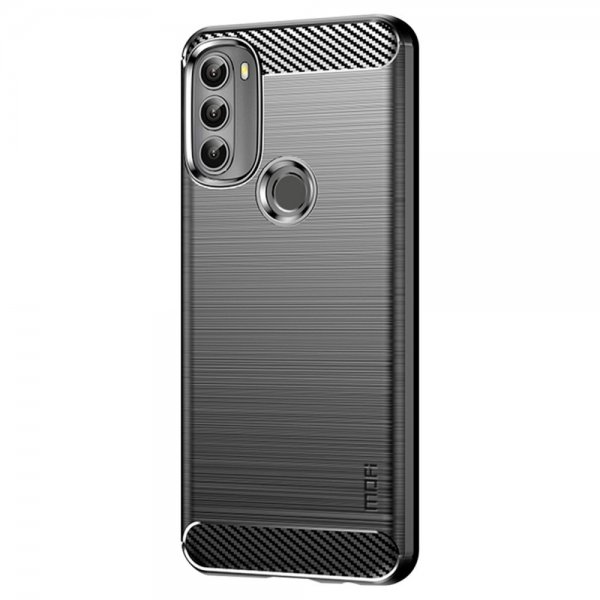 Motorola moto g71 5G Skal Borstad Kolfibertextur Svart