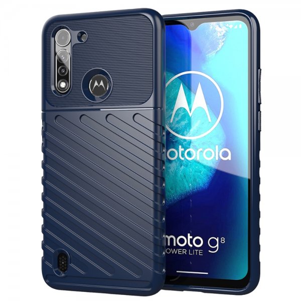 Motorola Moto G8 Power Lite Skal Thunder Series Blå