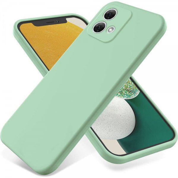 Motorola Moto G84 Skal med Strap Silikon Grön