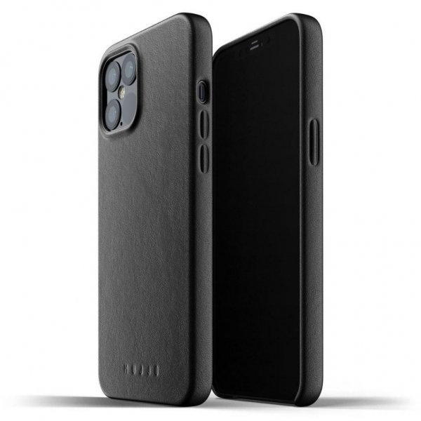 iPhone 12 Pro Max Skal Full Leather Case Svart