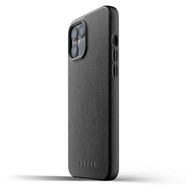 iPhone 12 Pro Max Skal Full Leather Case Svart