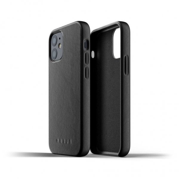 iPhone 12 Mini Skal Full Leather Case Svart