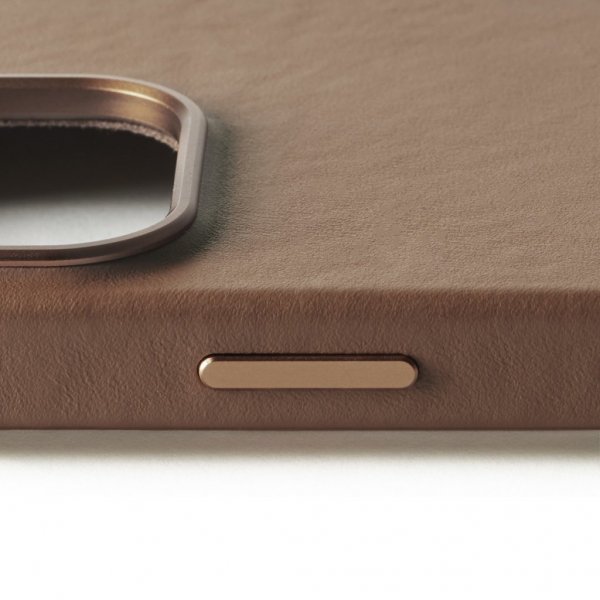 iPhone 16 Pro Skal Full Leather Case Dark Tan