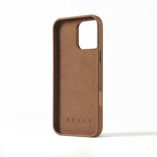 iPhone 16 Pro Max Skal Full Leather Case Dark Tan