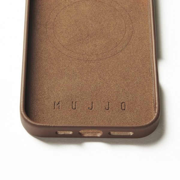 iPhone 16 Pro Max Skal Full Leather Case Dark Tan