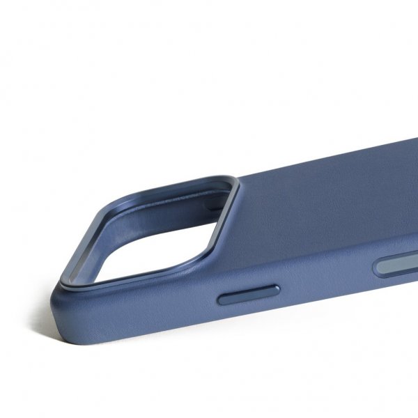iPhone 17 Pro Skal Full Leather Case MagSafe Monaco Blue