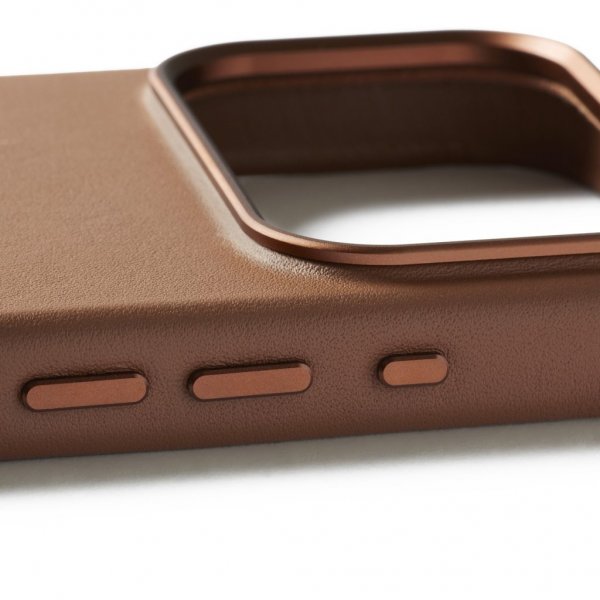 iPhone 17 Pro Skal Full Leather Case MagSafe Tan