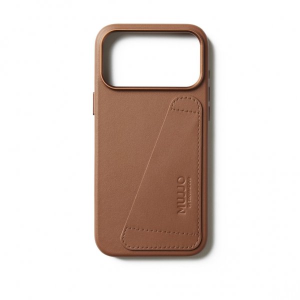 iPhone 17 Pro Max Skal Full Leather Wallet Case MagSafe Tan