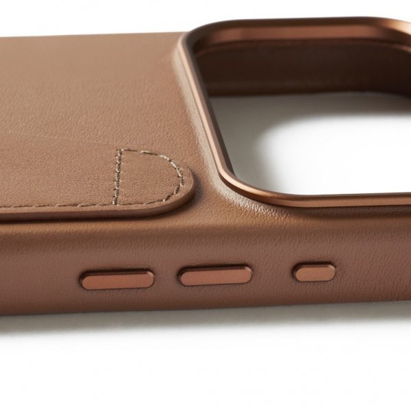 iPhone 17 Pro Max Skal Full Leather Wallet Case MagSafe Tan