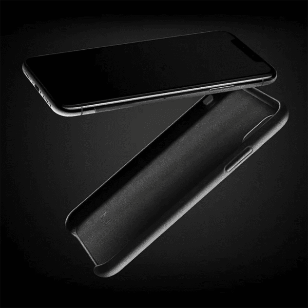 iPhone X/Xs Skal Full Leather Case Grå